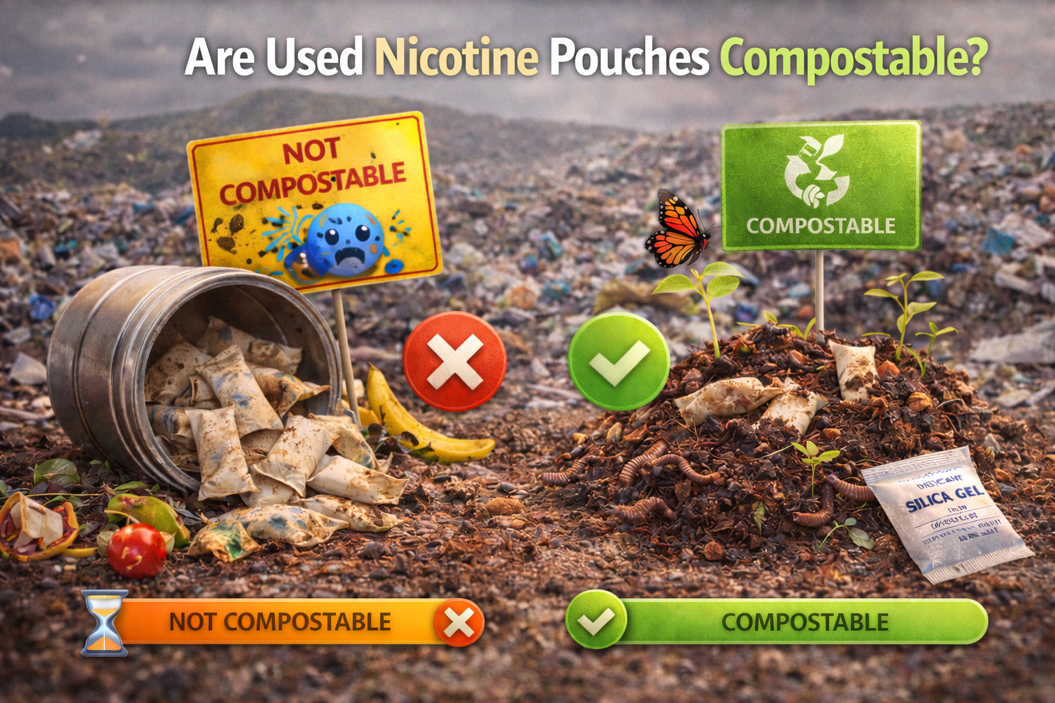 Are Used Nicotine Pouches Compostable?
