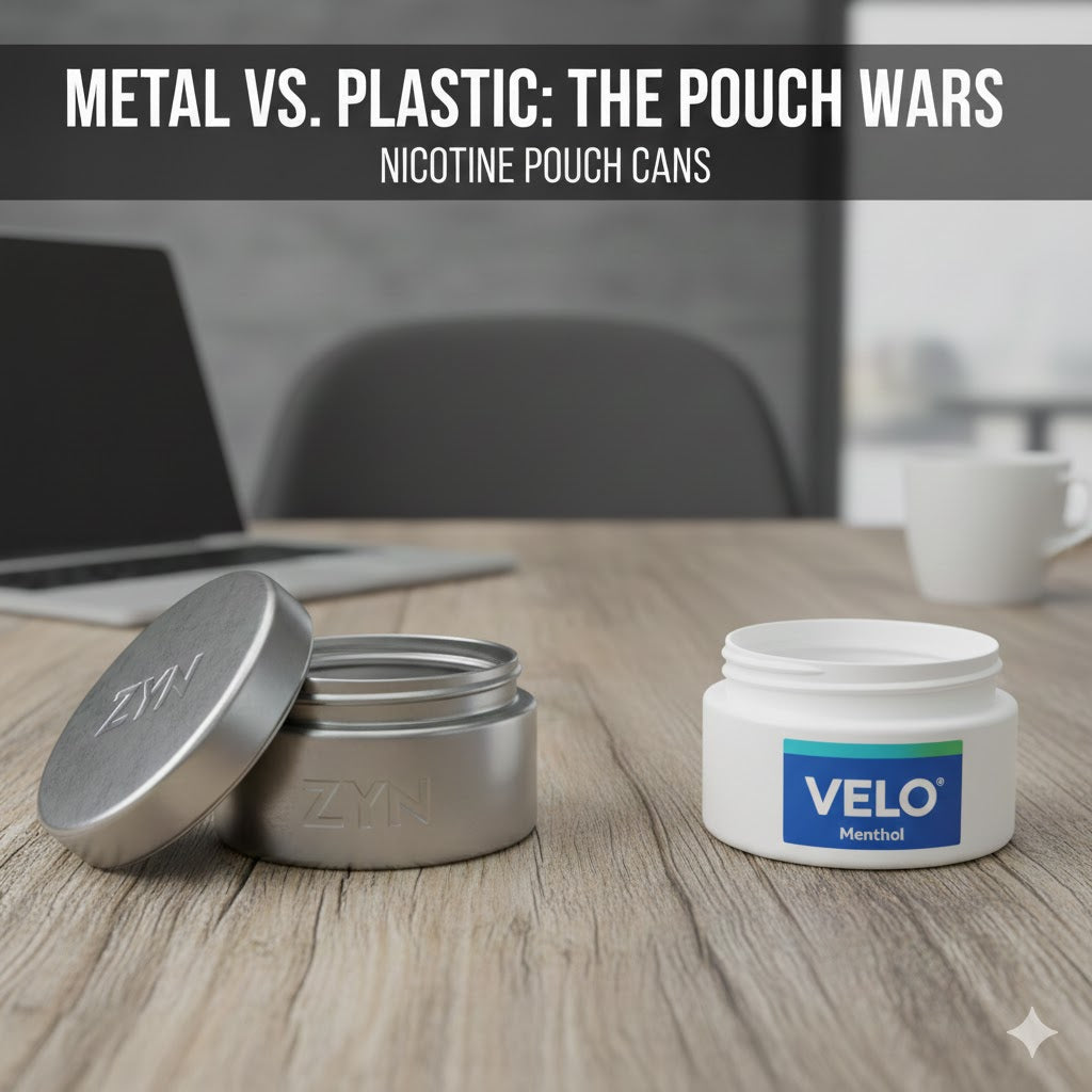Metal Containers vs Plastic Nicotine Pouch Cans
