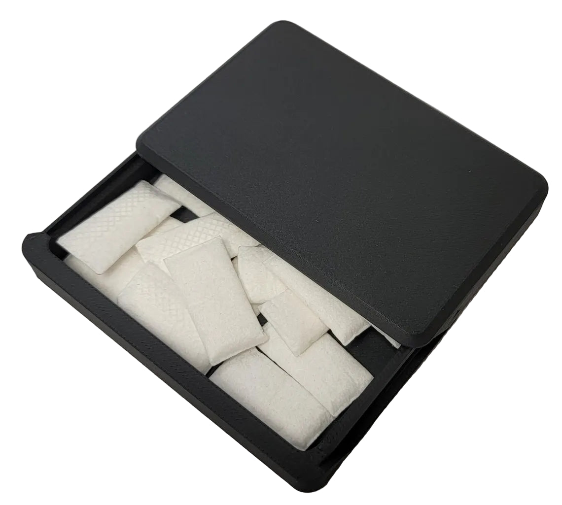 sliding magnetic pouch container square standard