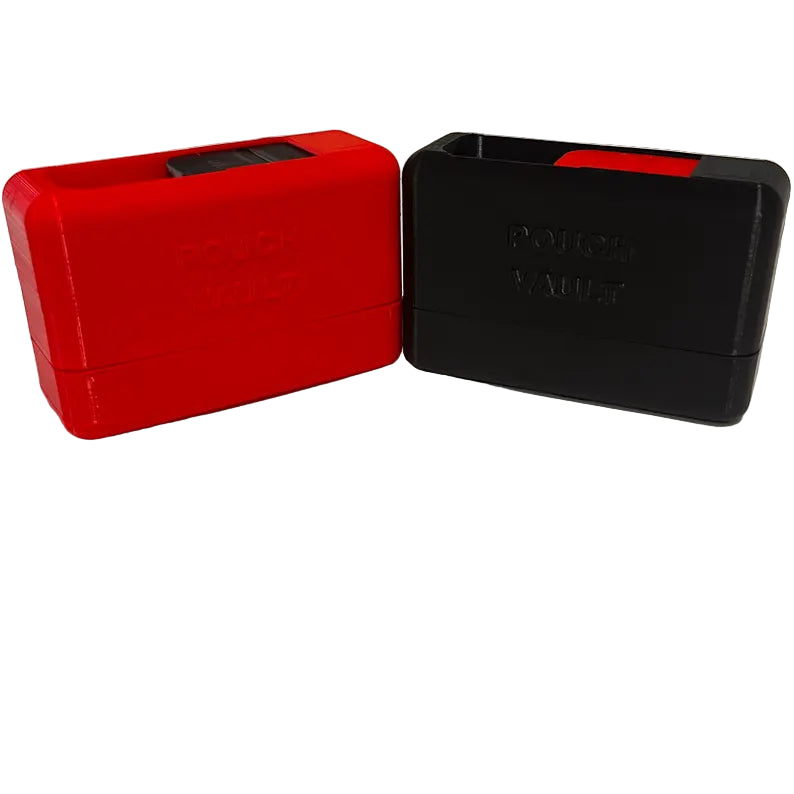 the pouch vault red and black